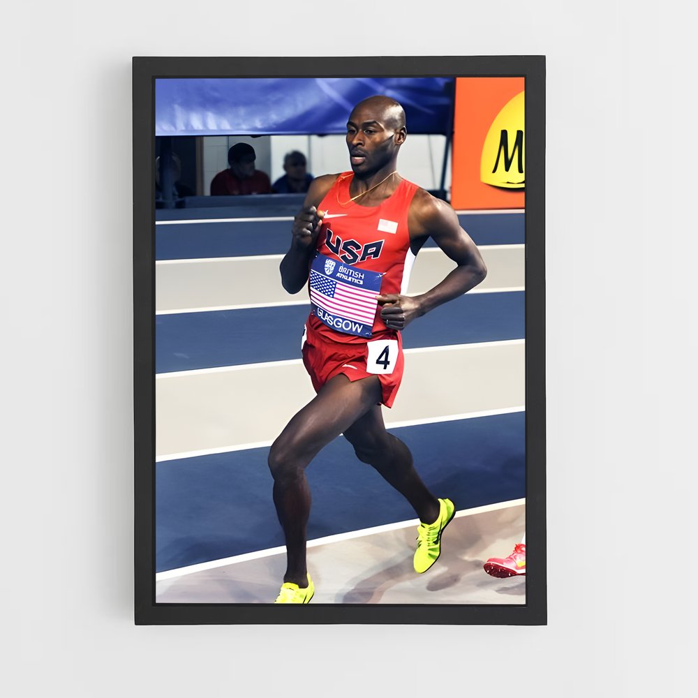 Poster Bernard de lagat – affiche Athlétisme (vue 2)